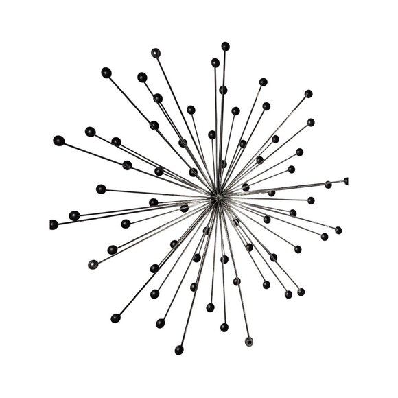 MCM Set Of 2 Starburst Wall Sculptures In Silver Gold Large size - Picture 4 of 5